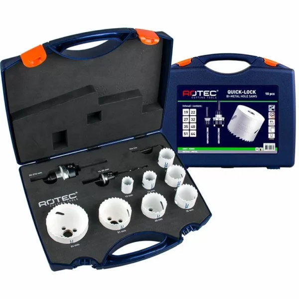Rotec HSS-BI Cobalt Gatzagenset Loodgieter 10 delig 19-64MM